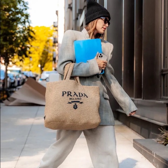 ❌❌SOLD New Prada Raffia Large Tote - Picture 12 of 13